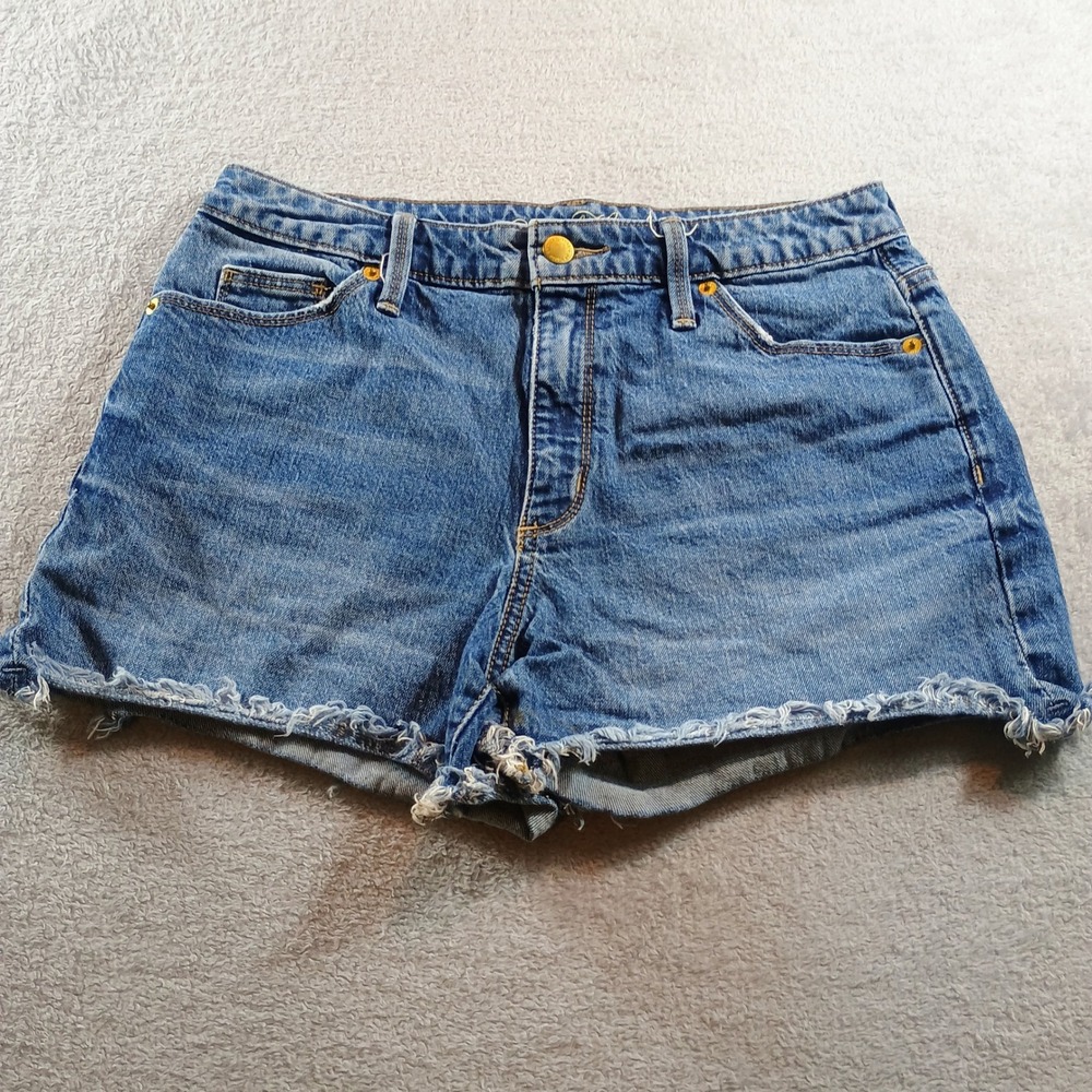 Universal Thread Womens Shorts Blue Size 6/28R Raw Hem Denim Cut Offs Summer